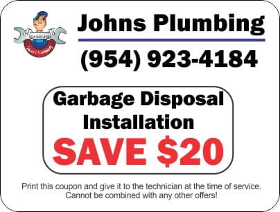 Save $20 on Garbage Disposal Installation